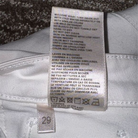 L’agence Women's White Skinny Jeans Size 29 Stretch Denim Contemporary - Picture 9 of 13